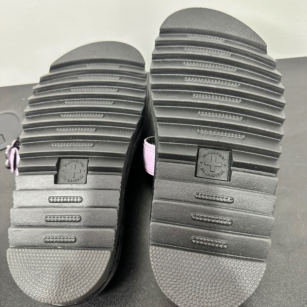 Dr. Martens Blaire Slide Sandals Lilac Buckle Straps Platform 5 - Picture 4 of 5